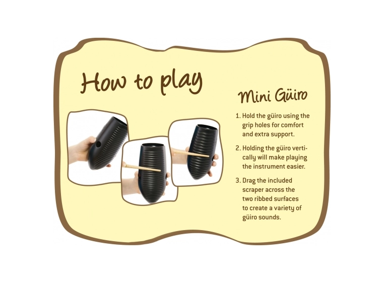 Nino Percussion NINO581BK Mini guiro 