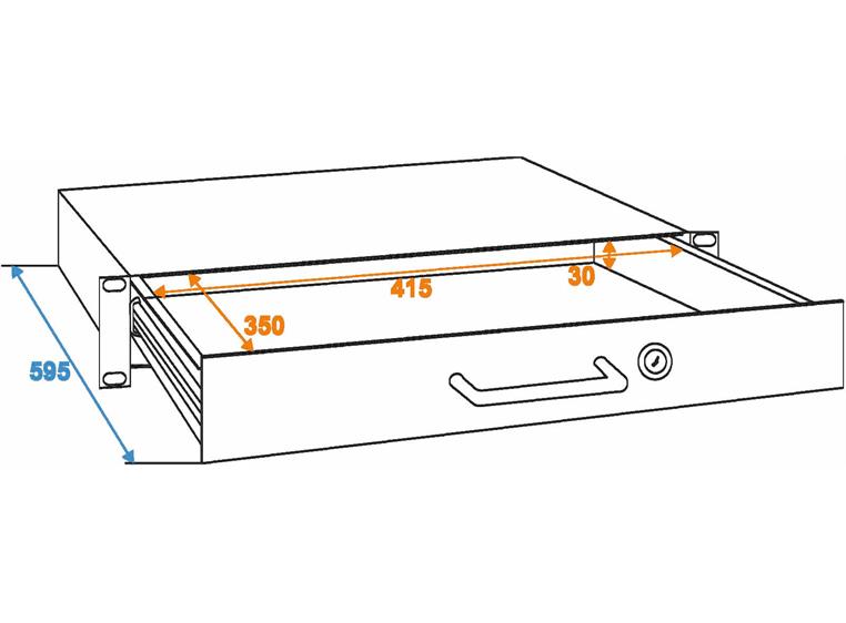 Omnitronic Rack Drawer with Lock 1U