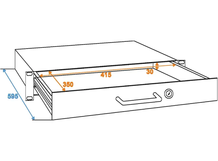 Omnitronic Rack Drawer with Lock 1U 