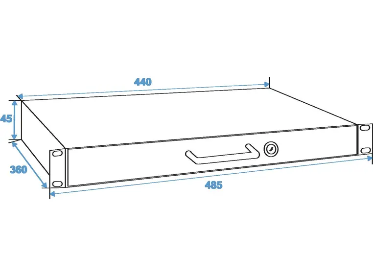 Omnitronic Rack Drawer with Lock 1U 