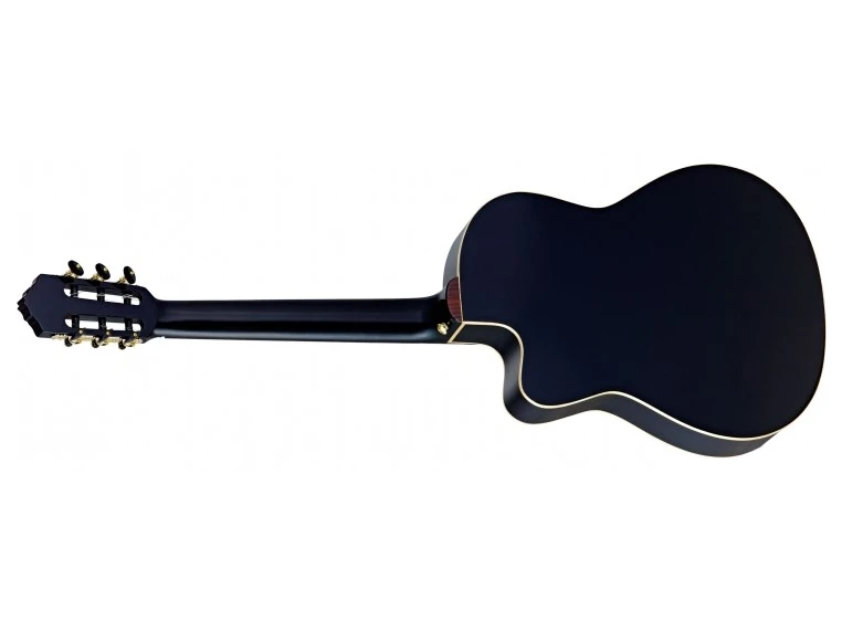 Ortega RCE138-T4BK-L klassisk gitar 4/4 Thin, med mik, Slim neck, Left 