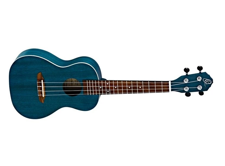 Ortega RUOCEAN Concert ukulele Earth, See Thru Blue 