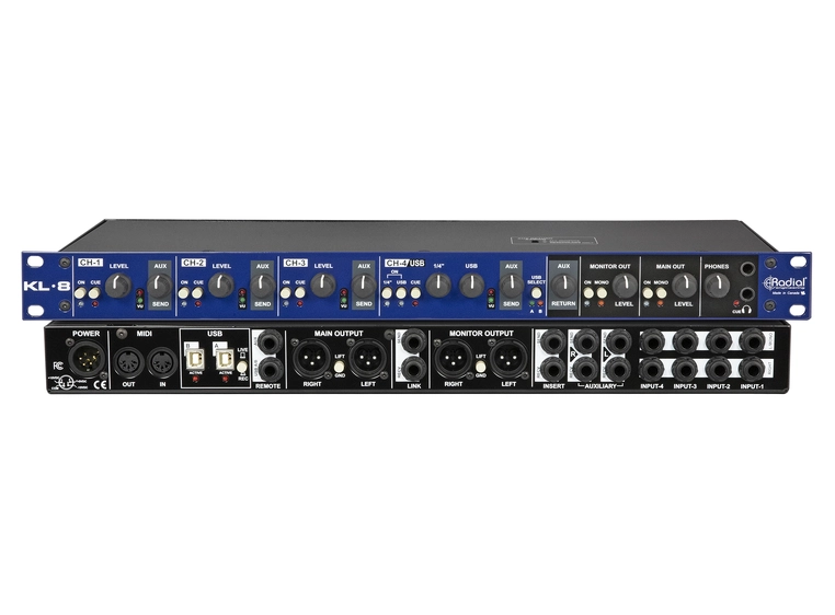 Radial KL-8 rackmontert keyboardmikser 