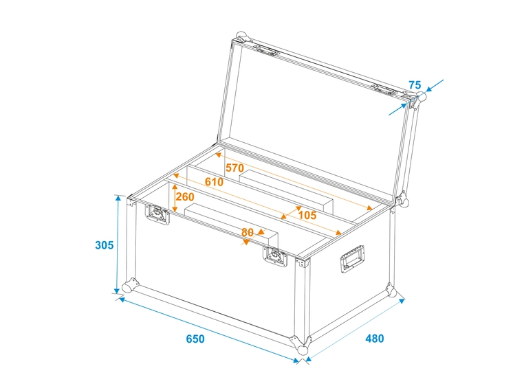 Roadinger Flightcase 2x LED PLL-360 