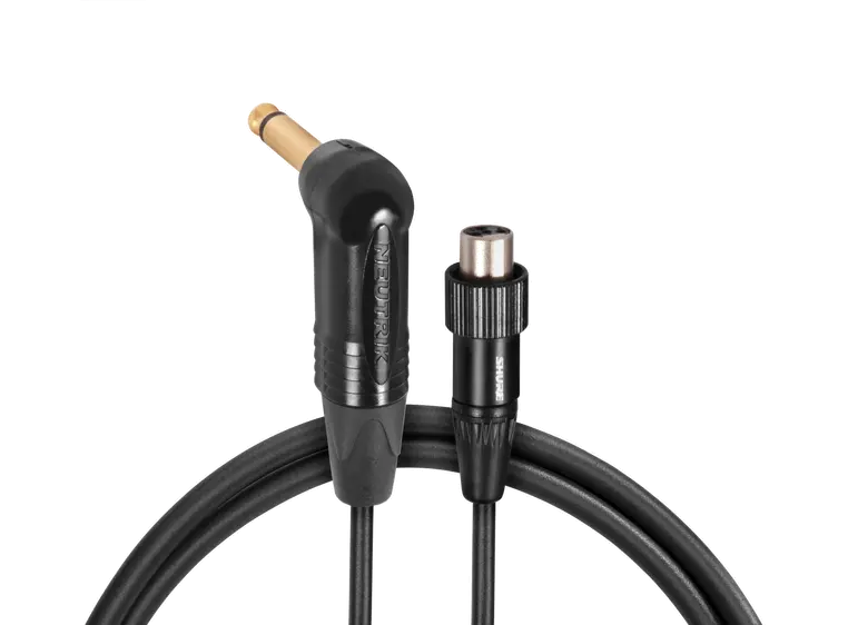 Shure WA307 instrument cable TA4F to right angle neutrik 1/4" 
