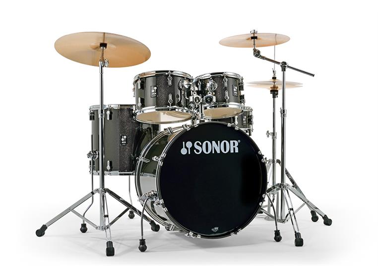 Sonor AQX Stage Black Midnight Sparkle 22-14-10-12-16 Inkl HW og cymbaler