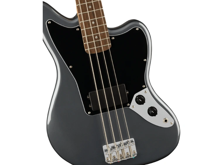 Squier Affinity Series Jaguar Bass H Charcoal Frost Metallic, Black PG Laurel 