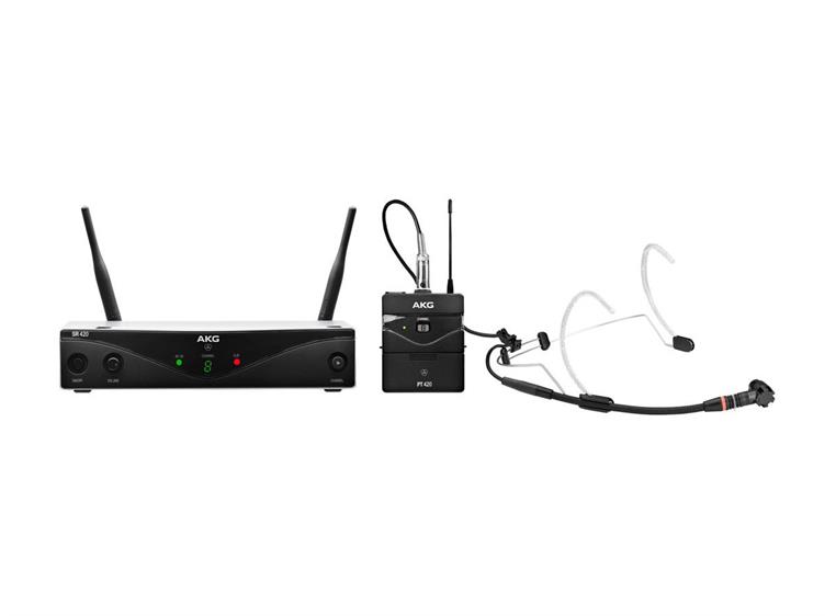 AKG WMS420 hodebøylesystem med C555L bånd A 530 - 560 MHz