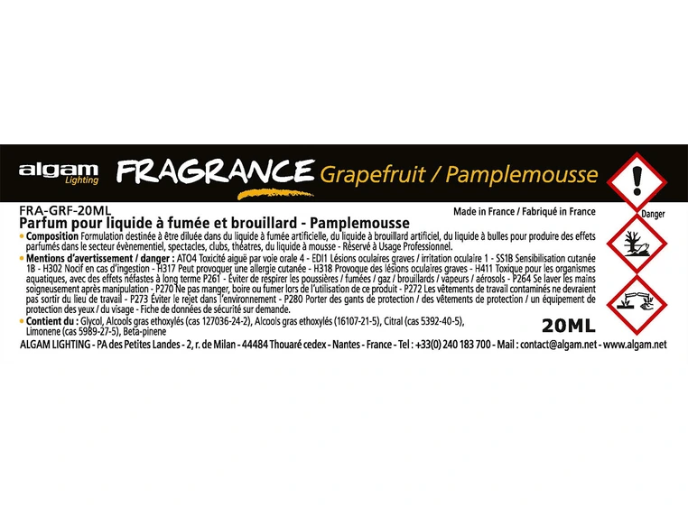 Algam Lighting 20 ML fragr grape fruit FRA-GRF-20ML 