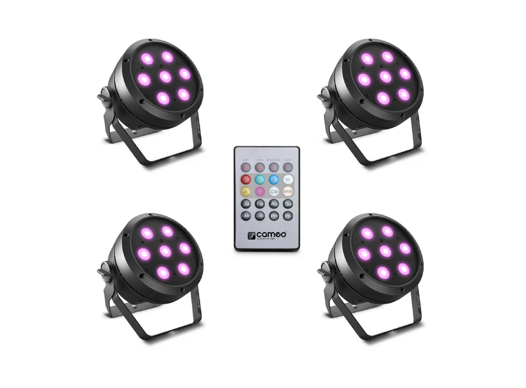 Cameo ROOT® PAR 4 SET 1 4x CLROOTPAR4 Incl. IR Remote Control 
