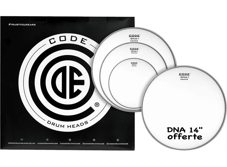 Code Drumheads TPDNACTDF DNA Fusion Pack 10", 12", 14" coated + 14" coated
