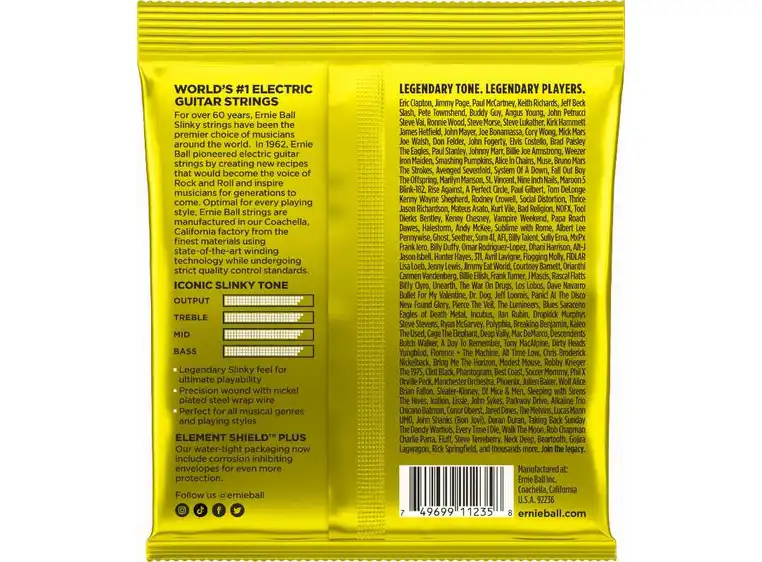 Ernie Ball EB-3627 Beefy Slinky Nickel (011-054) 3-pack 