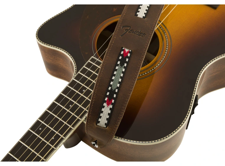 Fender Paramount Acoustic Leather Strap Brown 
