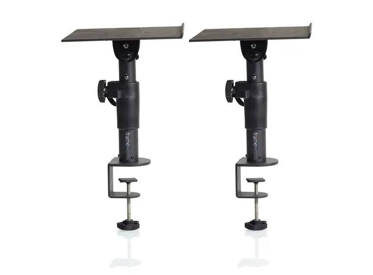 Gator Frameworks GFWSPKSTMNDSKCMP Clamp-On Studio Monitor Stand 