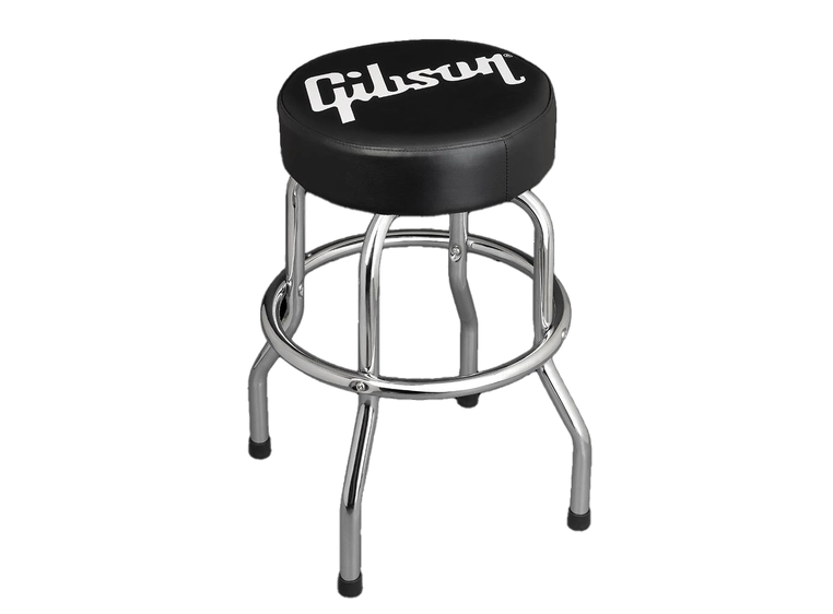 Gibson S&A Premium Playing Stool Standard Logo, Short - Chrome 