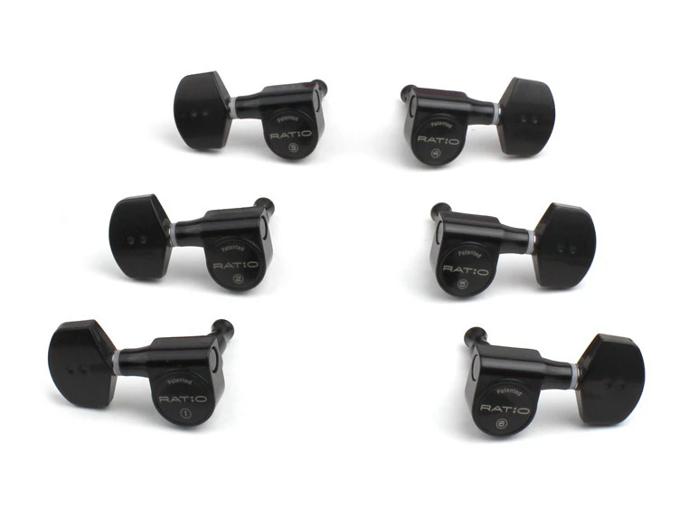 Graph Tech PRN-2311-B0 Ratio Electric Guitar Machine Heads 3+3 - Black 