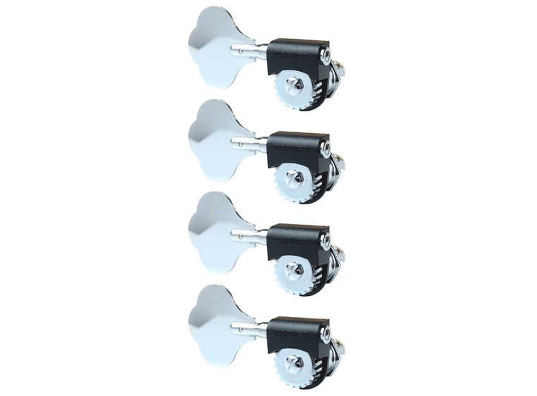 Grover 143CL4 Lightweight Bass Machines 4-in-Line, Lefthand, (Right) - Chrome 