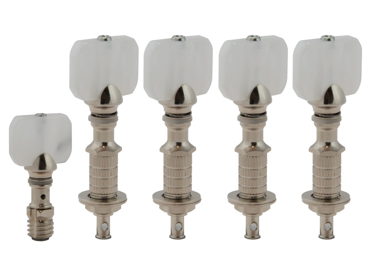 Grover 886N Perma Tension Banjo Pegs w/Square Pearloid Button - 5 pcs. Nickel 