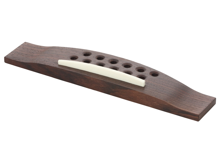 Grover B 3378 - Pin Style Guitar Bridge w/Plastic Saddle, 12-String - Rosewood 