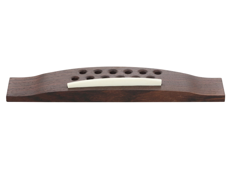 Grover B 3378 - Pin Style Guitar Bridge w/Plastic Saddle, 12-String - Rosewood 