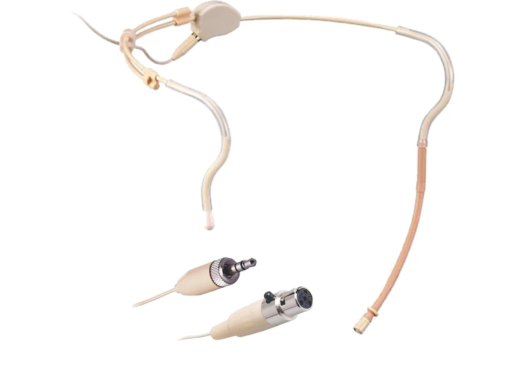 JTS CM-214T Hodebøylemikrofon Omni,Beige 3.5mm (Sennheiser), TA4F (JTS/Shure) 