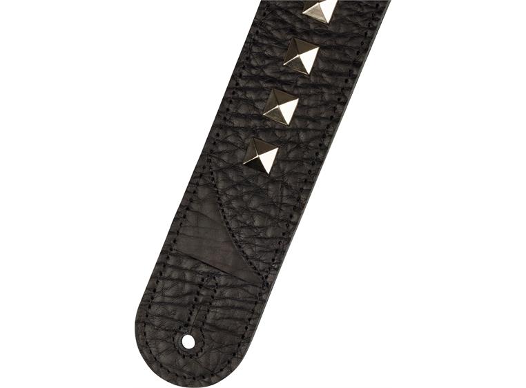 Jackson Metal Stud Leather Strap Black, 2.5"