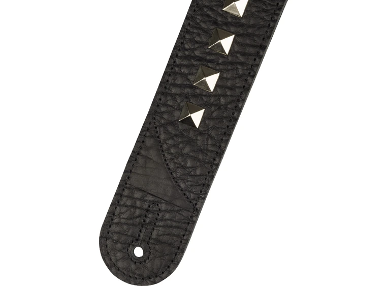 Jackson Metal Stud Leather Strap Black, 2.5" 