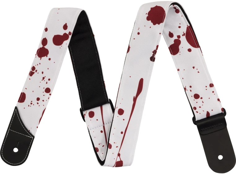 Jackson Splatter Strap White and Red, 2" 