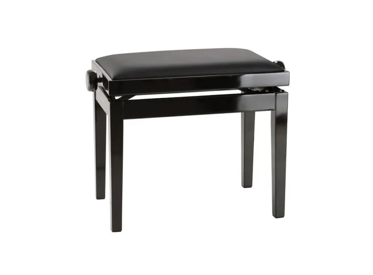 K&M 13971 Pianobenk. Blank finish Sort imitert lær 