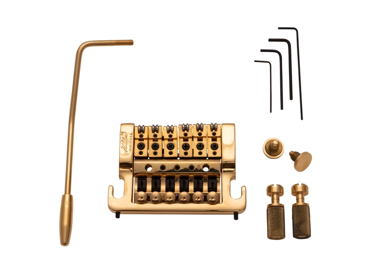 Kahler 2200 - Stud Mount Guitar Tremolo (Steel Cam / Steel Saddles) - Gold 