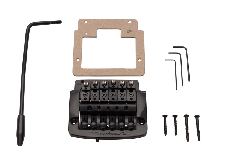 Kahler 2300 - Flat Mount Guitar Tremolo (Steel Cam / Steel Saddles) - Black 