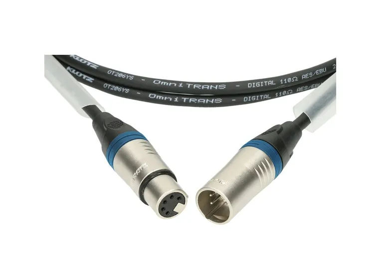 Klotz DMX 5 pin Neutrik XLR 3 pins Wired blå fargering 10m 