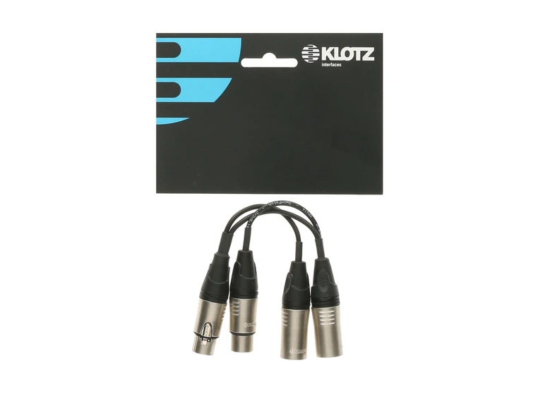 Klotz XLR z-adapter 2x XLR F - 2x XLR M 