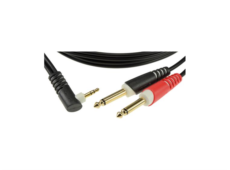 Klotz Y cable angle Mini jack st. to 2xJack M 1m