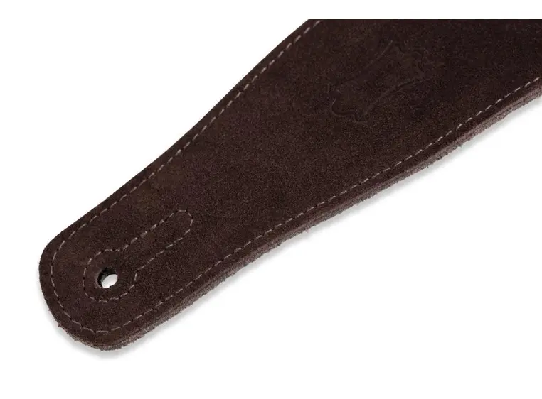 Levy's 2.5" gitarreim i skinn, brun Semsket skinn, MS26-BRN 
