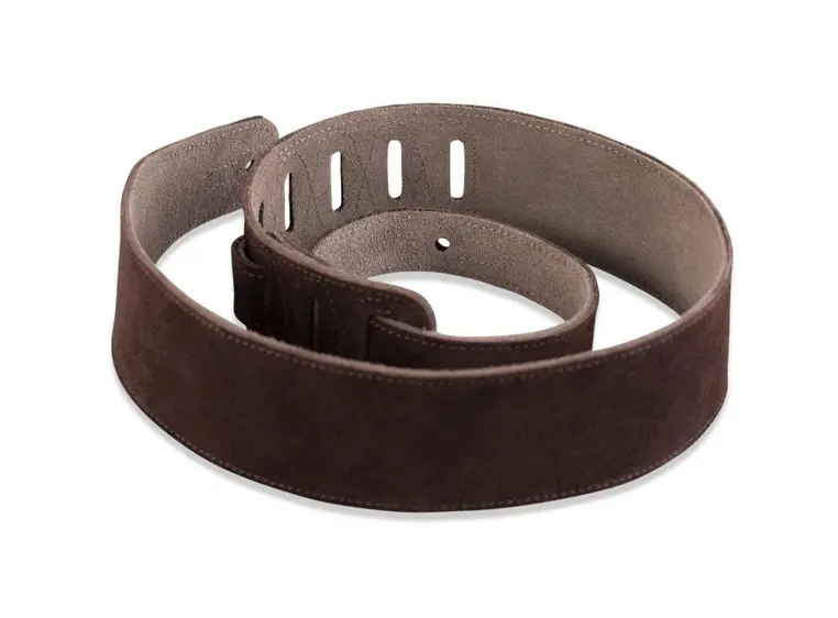Levy's 2.5" gitarreim i skinn, brun Semsket skinn, MS26-BRN 