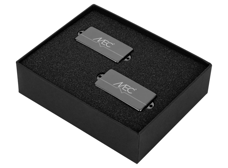 MEC Active P-Style Bass Pickup Metal Cover, Brushed Black Chrome 