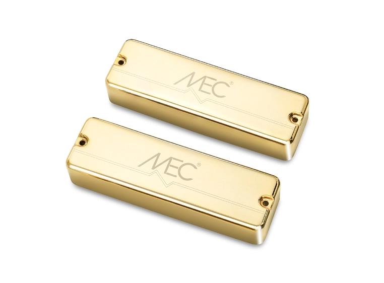 MEC Active Soapbar Bass Pickup Set Metal Cover, 5-String - Gold 