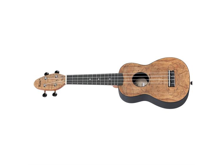 Ortega K3-SPM-L Keiki Soprano ukulelepakke, Spalted Maple, Lefthand