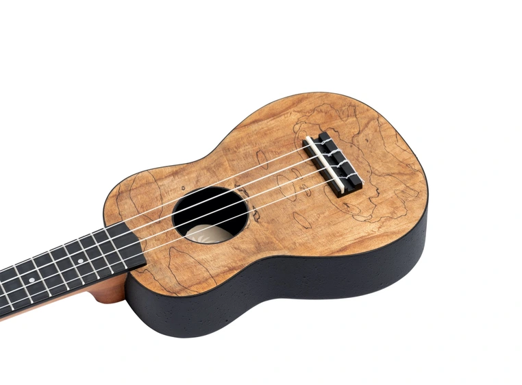 Ortega K3-SPM-L Keiki Soprano ukulelepakke, Spalted Maple, Lefthand 