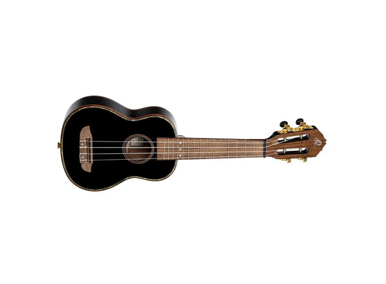 Ortega RUOX-SO Sopran ukulele med bag Onyx Series, Gloss Black 