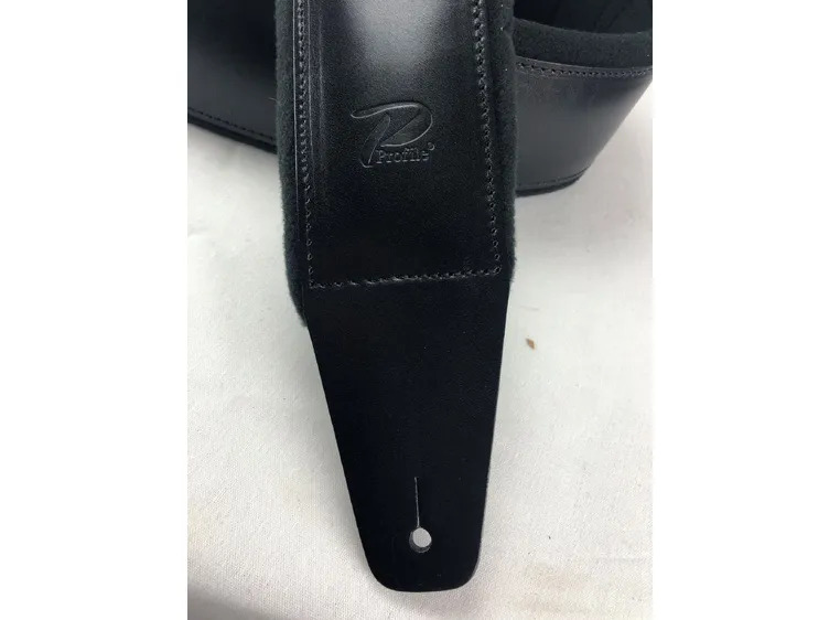 Profile FPB01 Guitar Strap Black Pro Italian Leather 