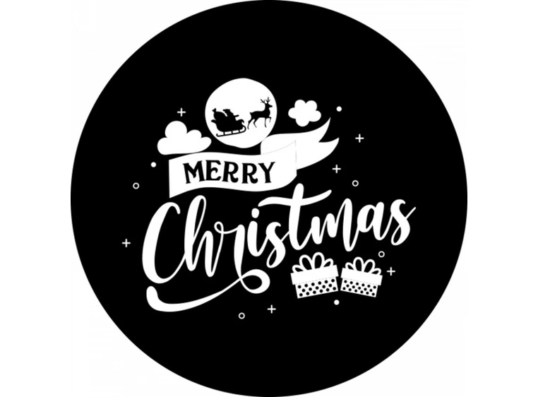 Prolights Gobo xmas Clouds Greetings 1 F size, Black and white 