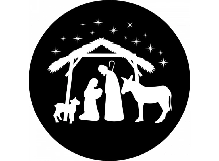 Prolights Gobo xmas Nativity Silh G size, Black and white 
