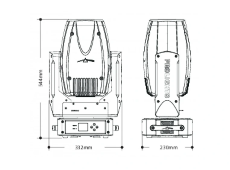 Prolights JETSPOT4Z Moving head Spot, 1x180W HP white LED 