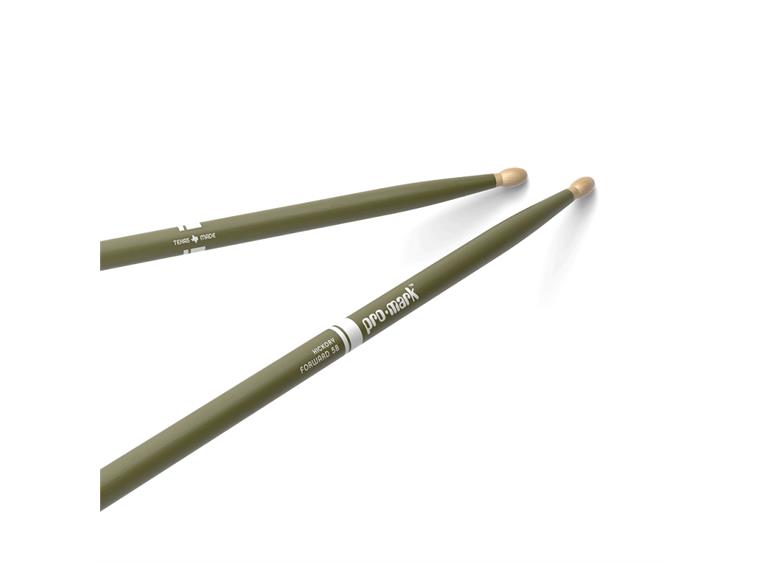 Promark TX5BW-GREEN Classic 5B Painted Stick Hickory Oval tip - Green