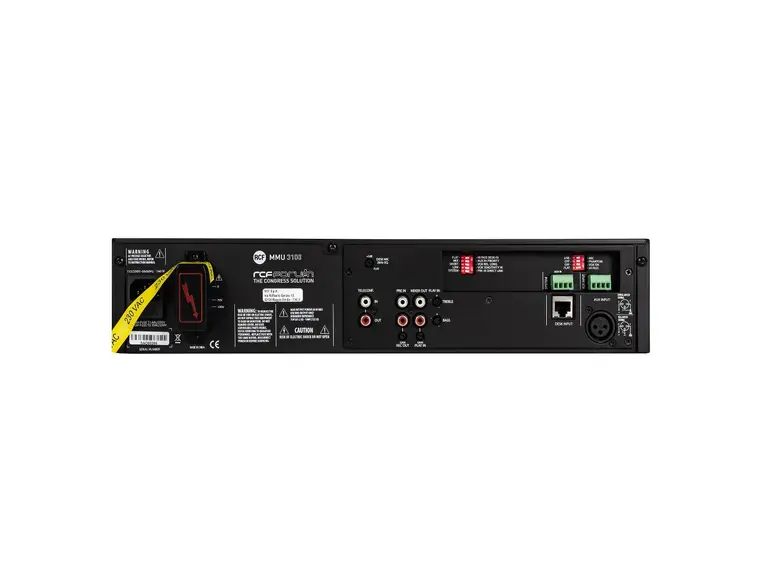 RCF MMU 3100 Kompakt forsterker Møtesystem for opptil 80 mikrofonsett 