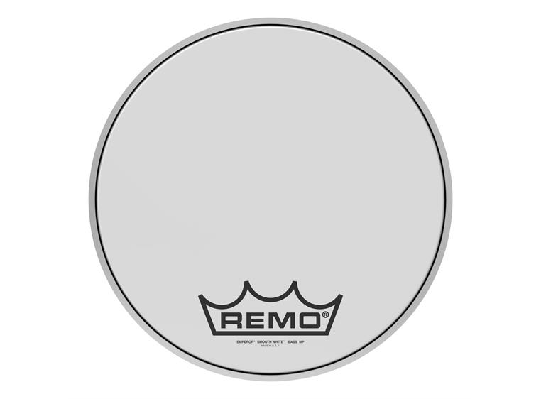 Remo BB-1214-MP- Emperor Smooth White Crimplock Bass Drumhead, 14"