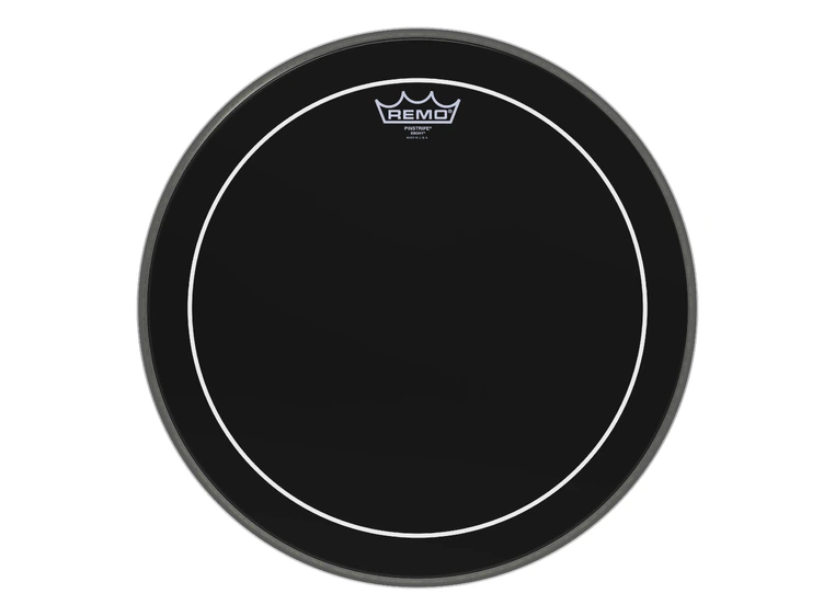 Remo ES-1616-PS- Pinstripe Ebony Bass Drumhead, 16" 
