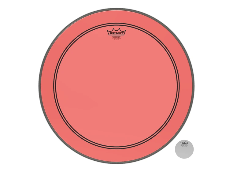 Remo P3-1320-CT-RD Powerstroke P3 Colortone Red Bass Drumhead, 20" 